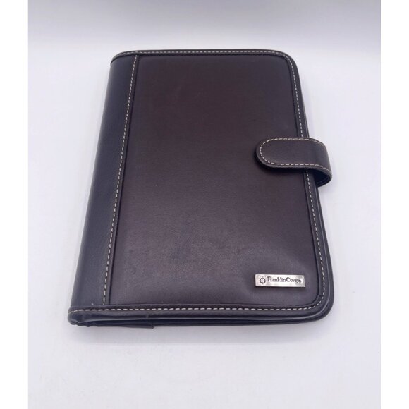 FranklinCovey Classic Leather Planner Binder Compass System 7-Ring Organizer - Picture 1 of 10